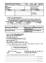Đề kiểm tra định kì cuối năm Khoa học lớp 5 - Năm học 2015-2016 - Trường Tiểu học Vĩnh Thành A